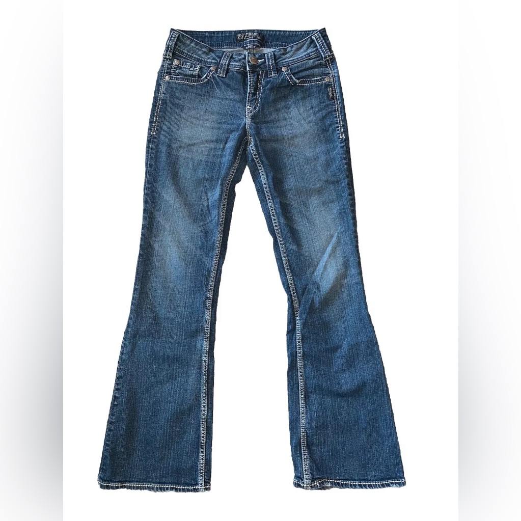 Silver Jeans Suki Surplus Bootcut Jeans Womens 28x32 Denim Medium Wash W218